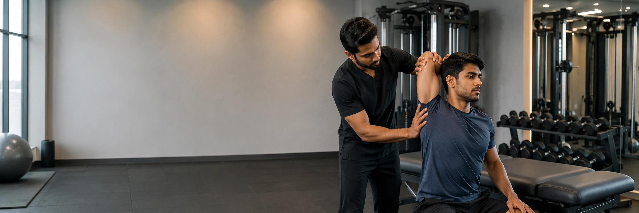 Physiotherapy support session at DM Exercise Clinic