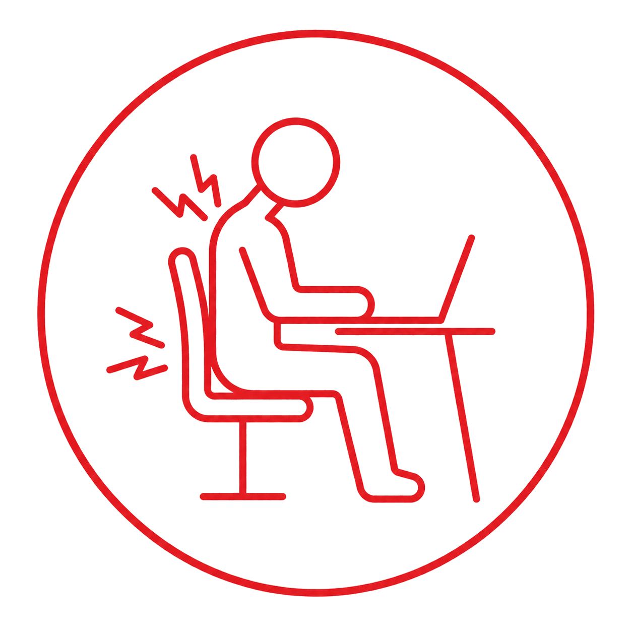 People with screen-time related neck or back pain
